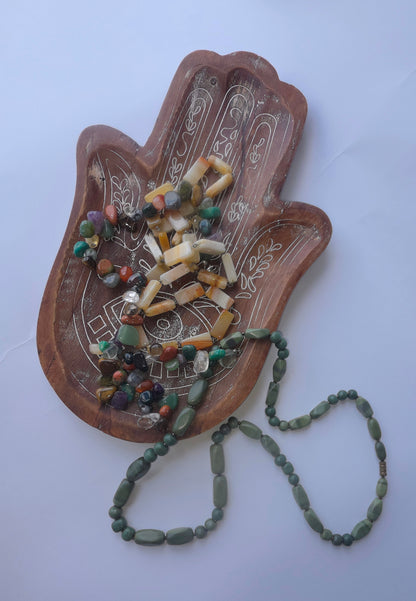 Hamsa Hand Wooden Jewelry Tray