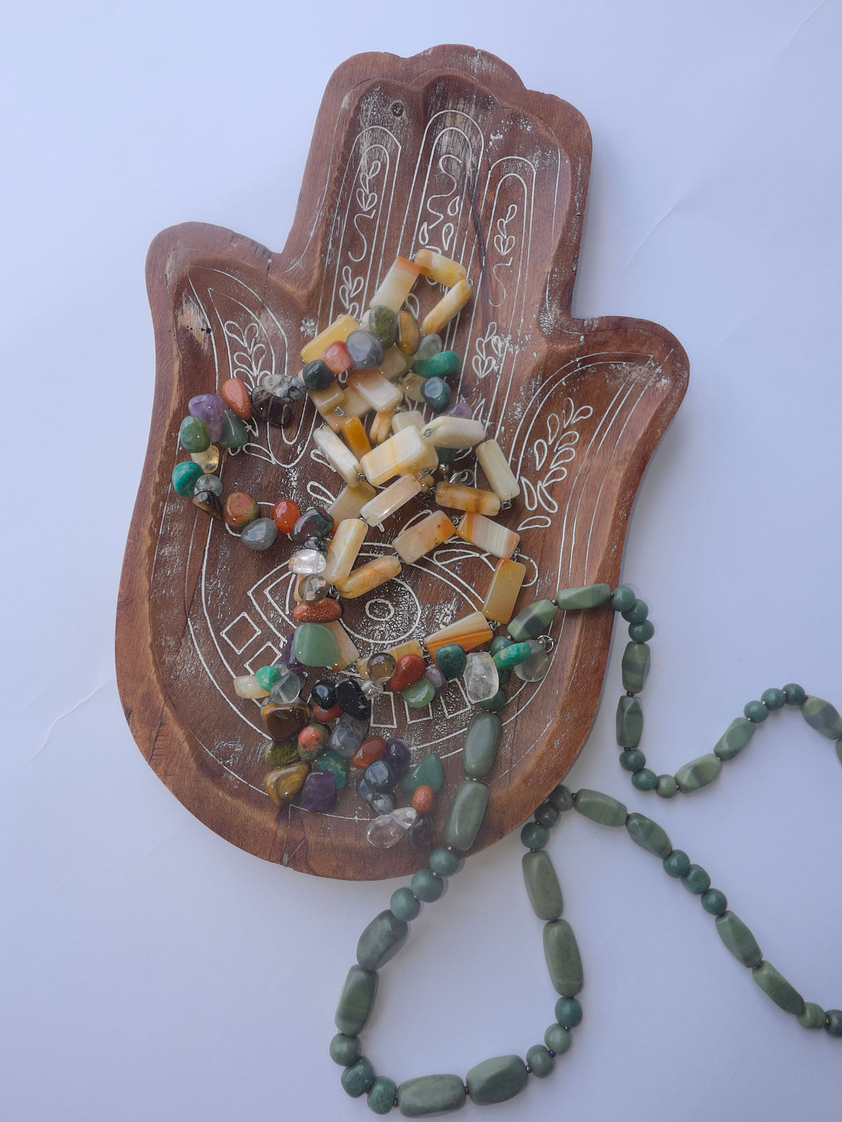 Hamsa Hand Wooden Jewelry Tray