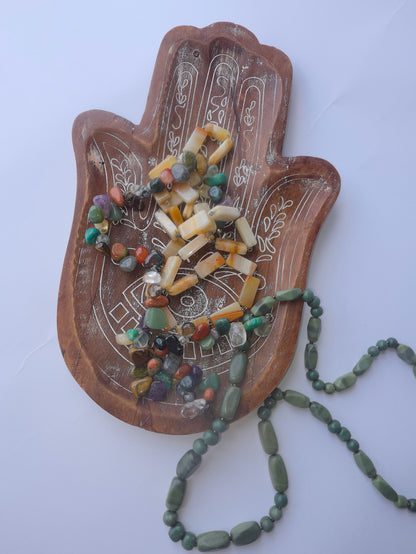 Hamsa Hand Wooden Jewelry Tray