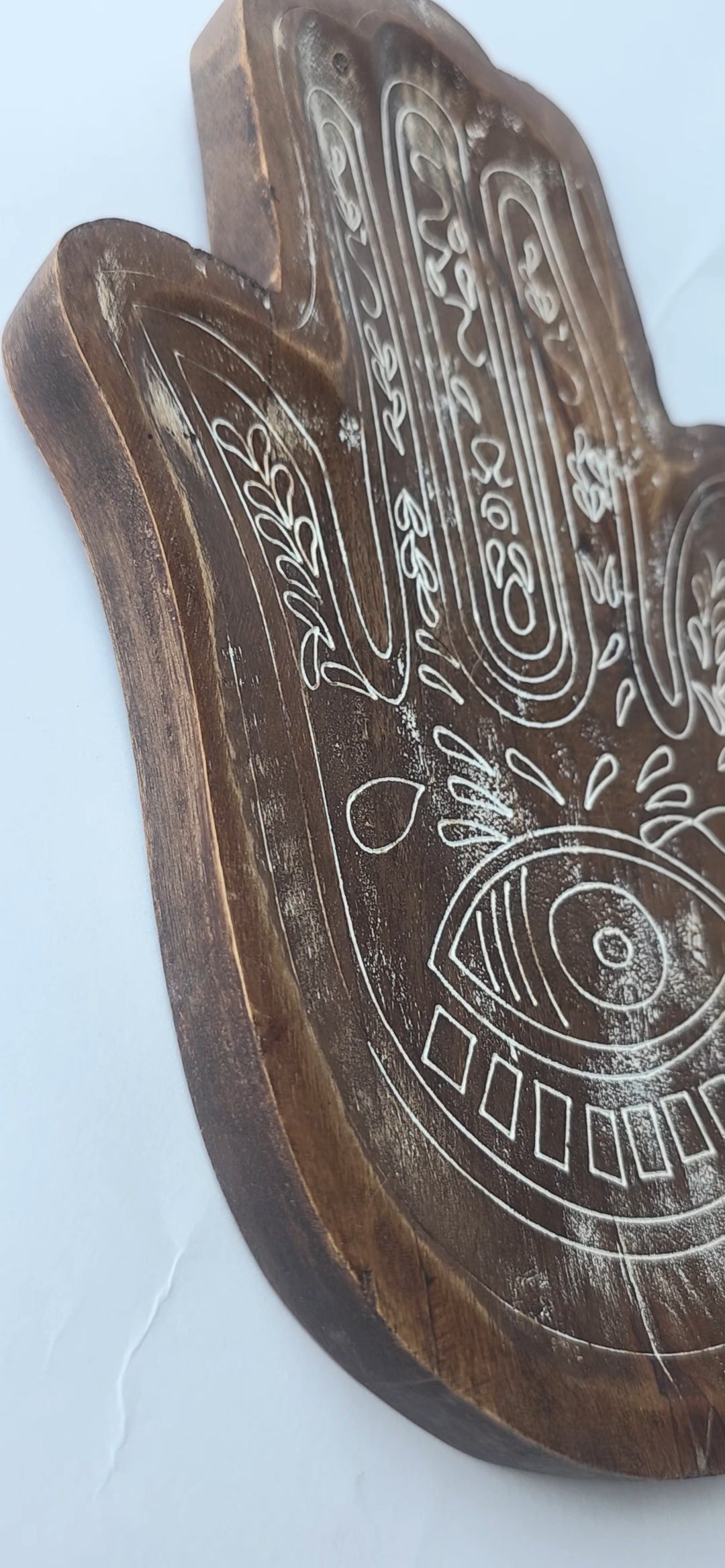 Hamsa Hand Wooden Jewelry Tray