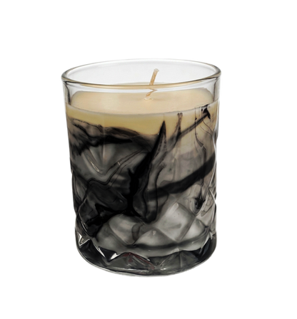 Marbled Glass Soy Wax Handcrafted Candle
