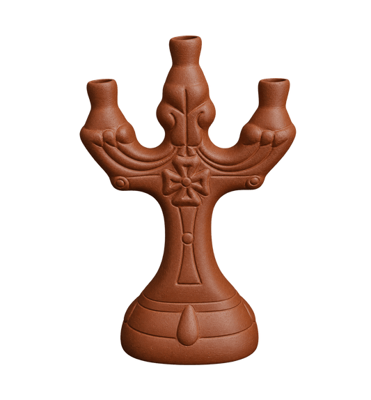 Handcrafted Georgian Clay Candleholder