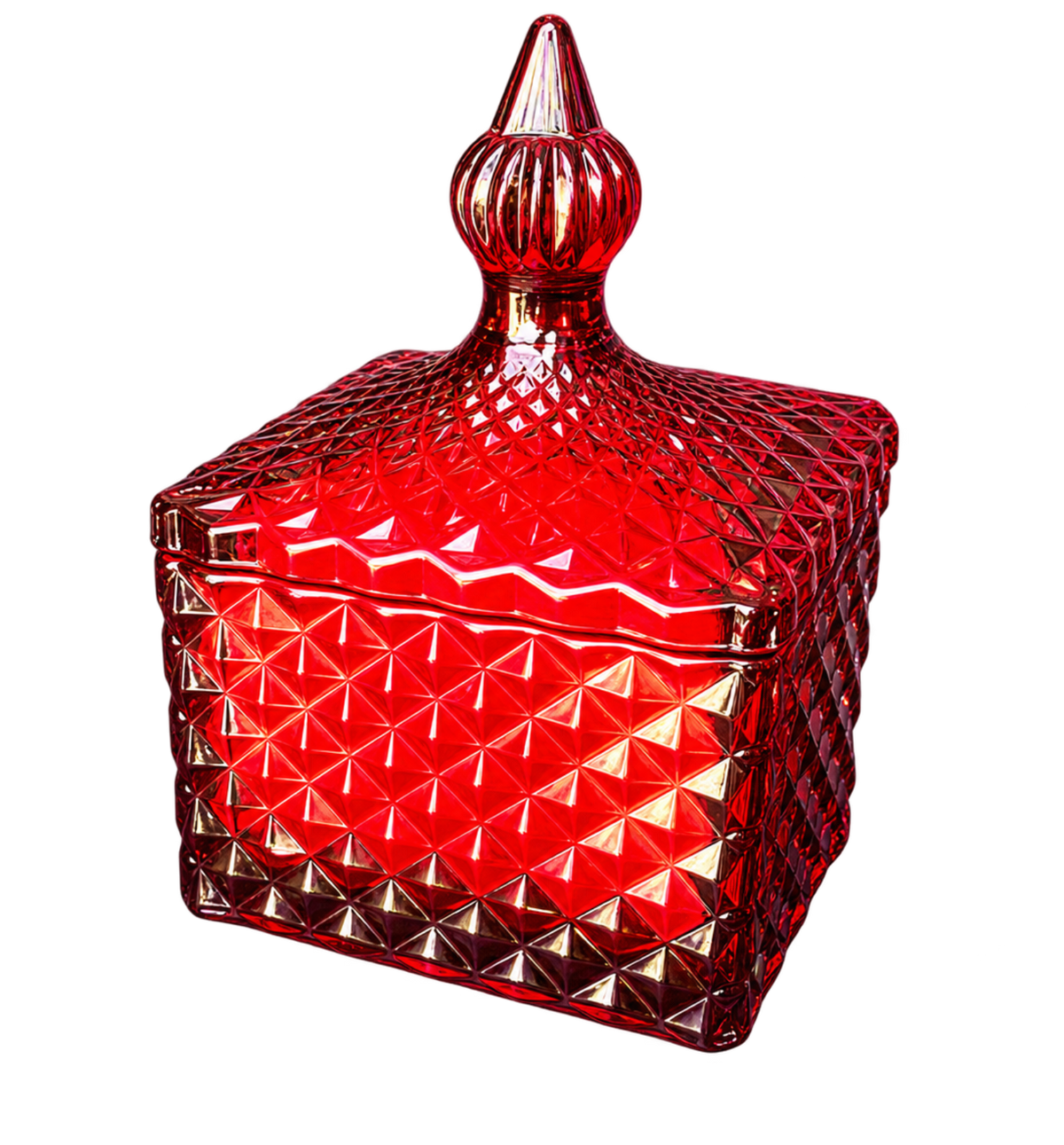 Luxury Red Diamond Glass Soy Candle