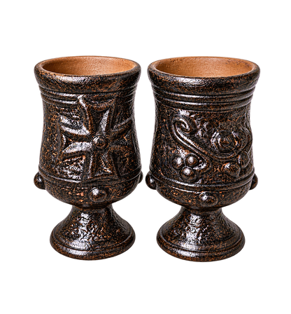 Set of 2 || Handmade Ceramic Chalice Set