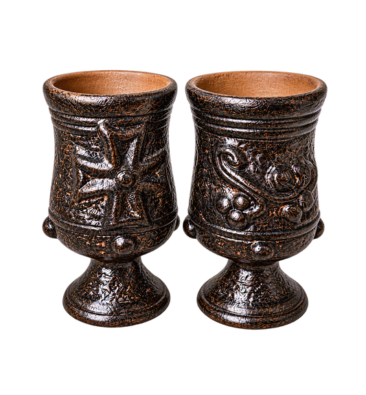 Set of 2 || Handmade Ceramic Chalice Set