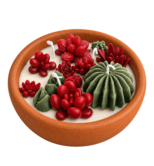 Succulent Garden Terracotta Candle