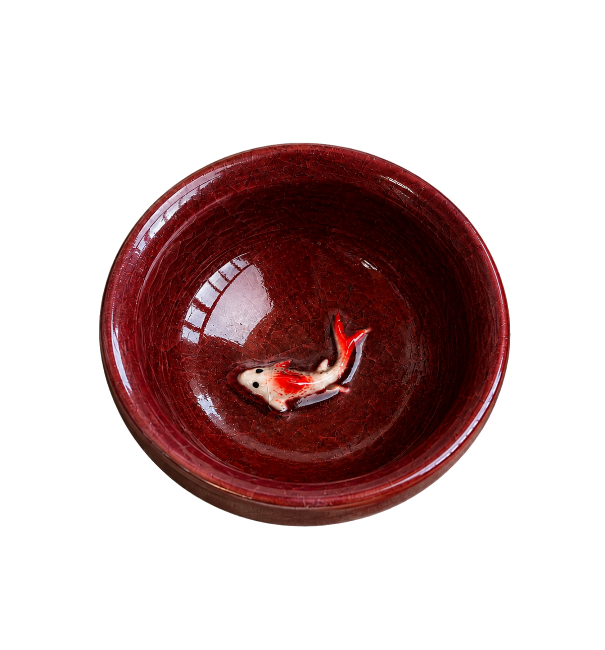3D Swimming Koi Fish Ceramic Cup