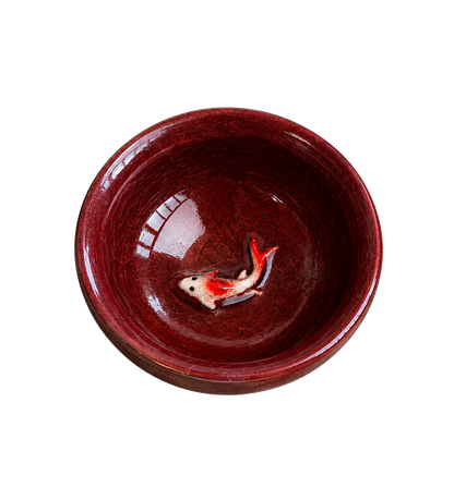 3D Swimming Koi Fish Ceramic Cup