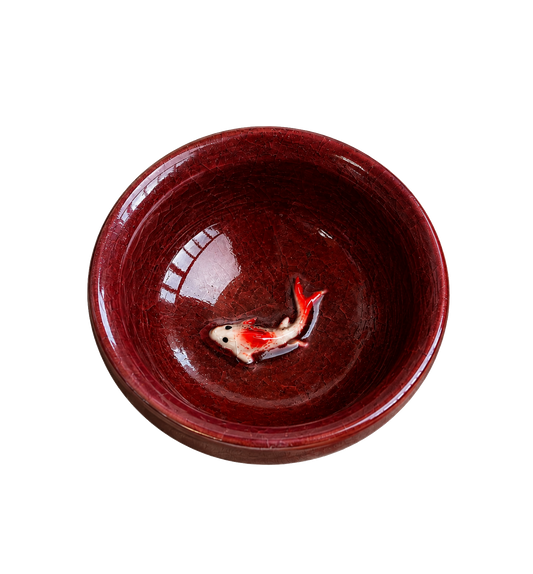 3D Swimming Koi Fish Ceramic Cup