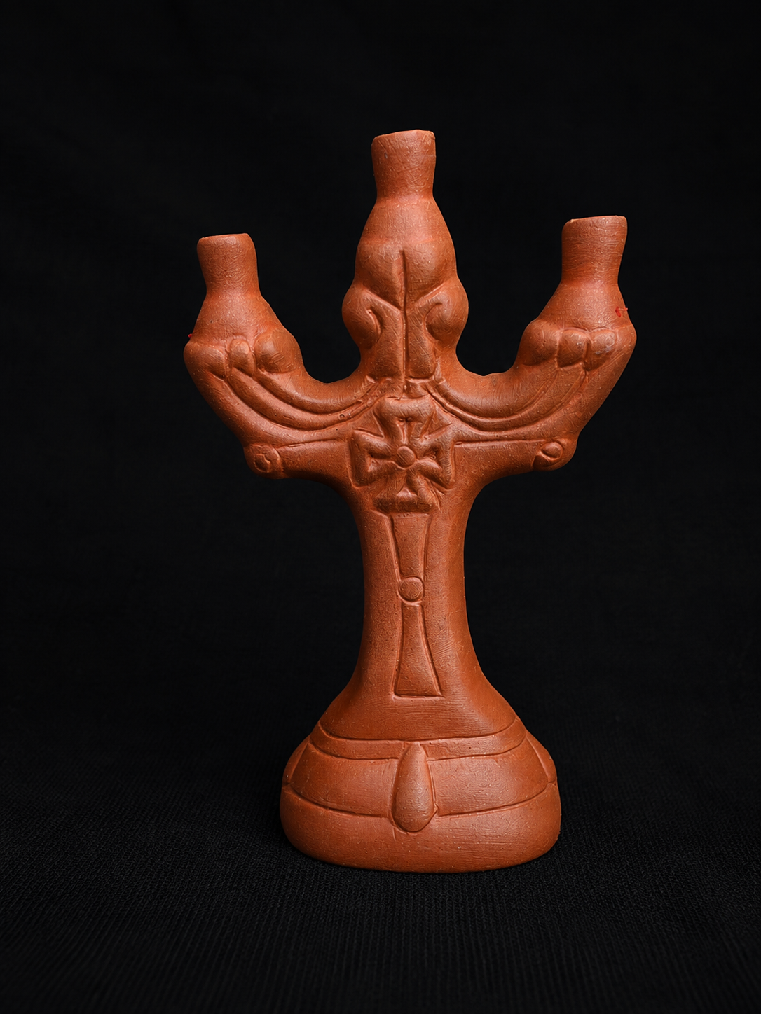 Handcrafted Georgian Clay Candleholder