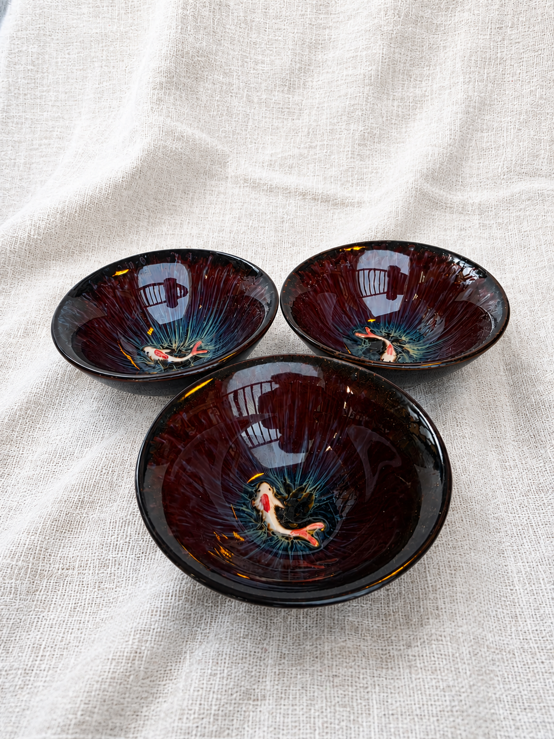3D Swimming Koi Fish Ceramic Cup