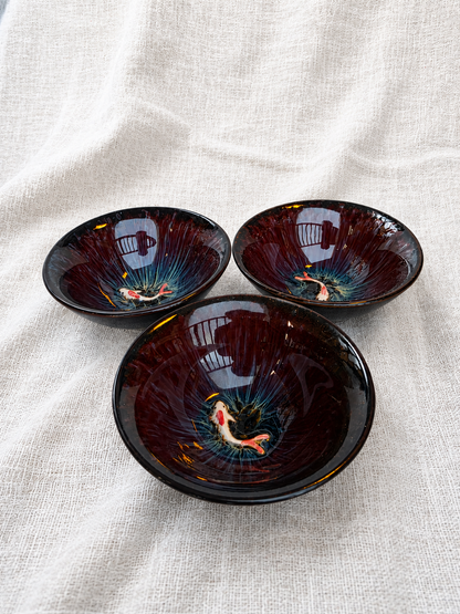 3D Swimming Koi Fish Ceramic Cup