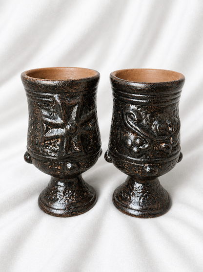 Set of 2 || Handmade Ceramic Chalice Set