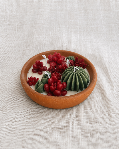 Succulent Garden Terracotta Candle