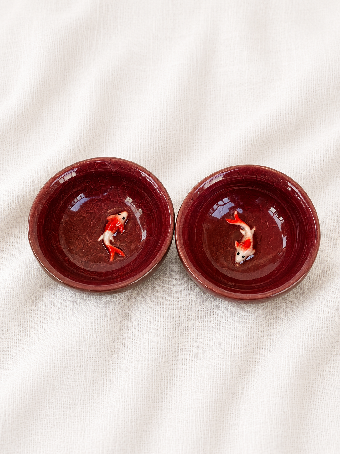 3D Swimming Koi Fish Ceramic Cup