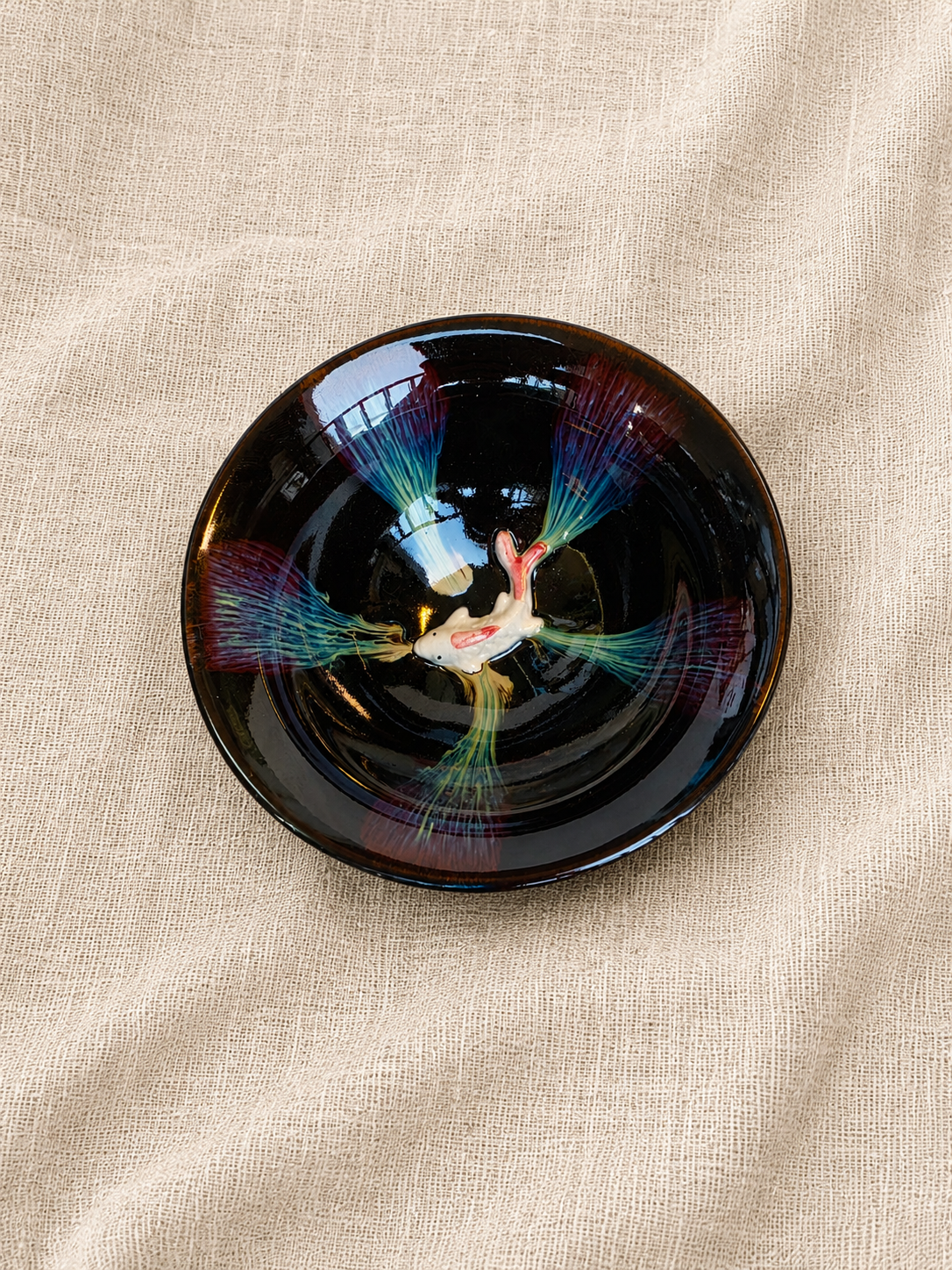 3D Swimming Koi Fish Ceramic Cup