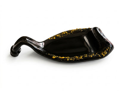 Handmade Melted Black Wine Bottle Serving Dish