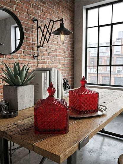 Luxury Red Diamond Glass Soy Candle