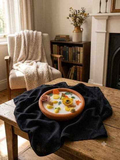 Handmade Terracotta Citrus Candle Bowl