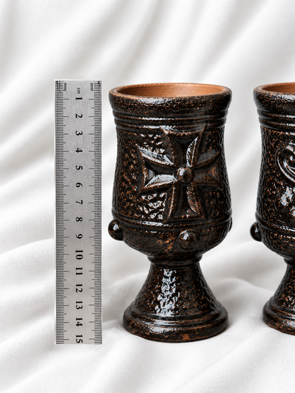 Set of 2 || Handmade Ceramic Chalice Set