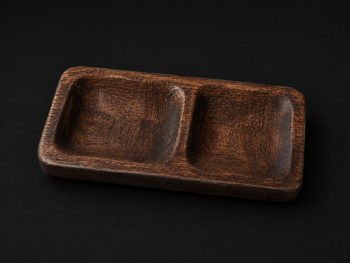 Handcrafted 2-Section Dipping Dish