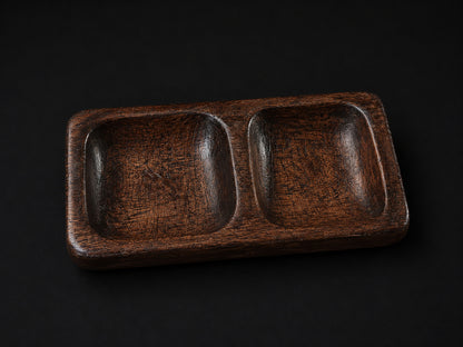 Handcrafted 2-Section Dipping Dish