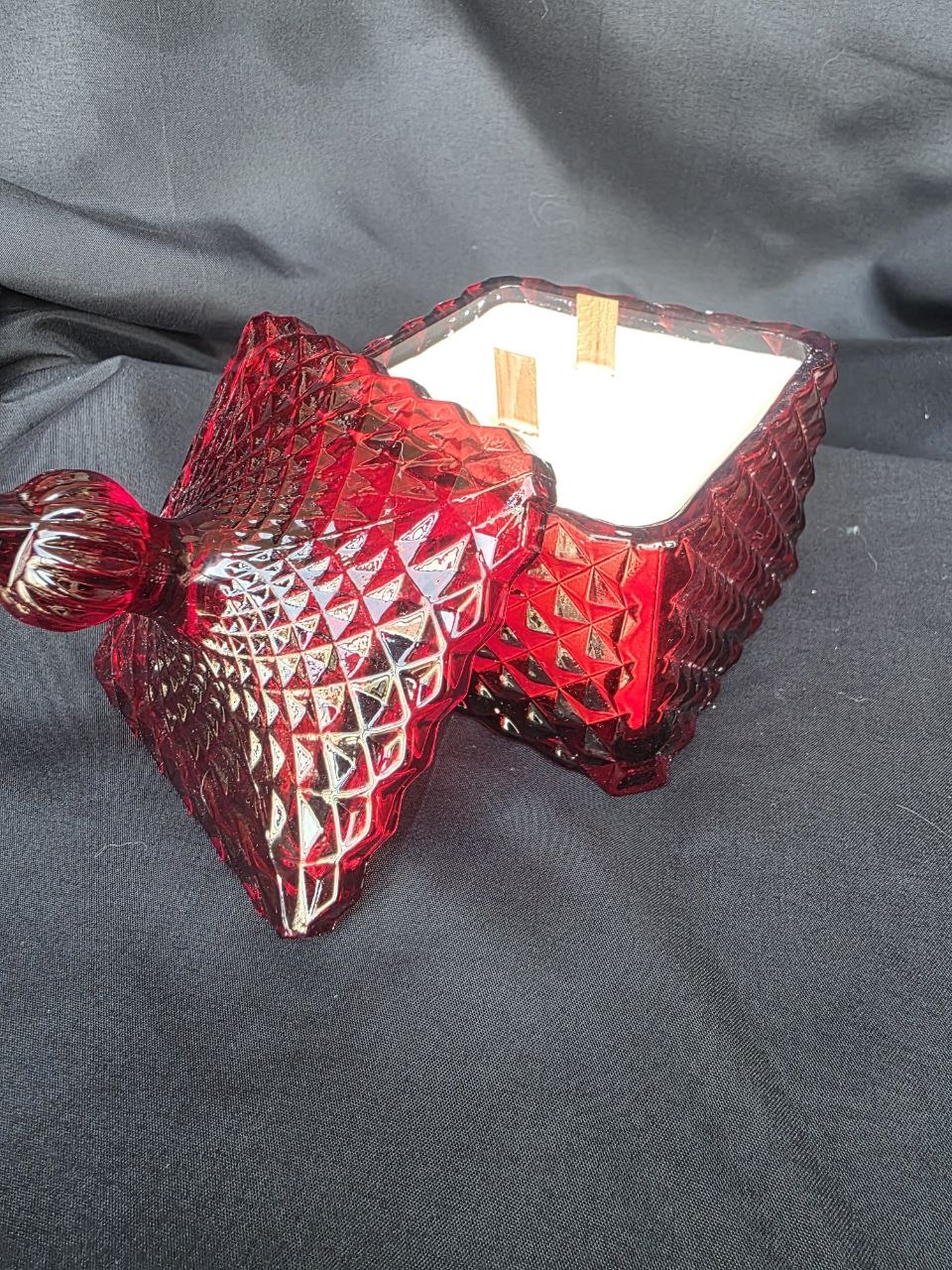 Luxury Red Diamond Glass Soy Candle