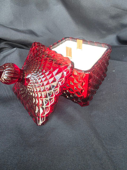 Luxury Red Diamond Glass Soy Candle