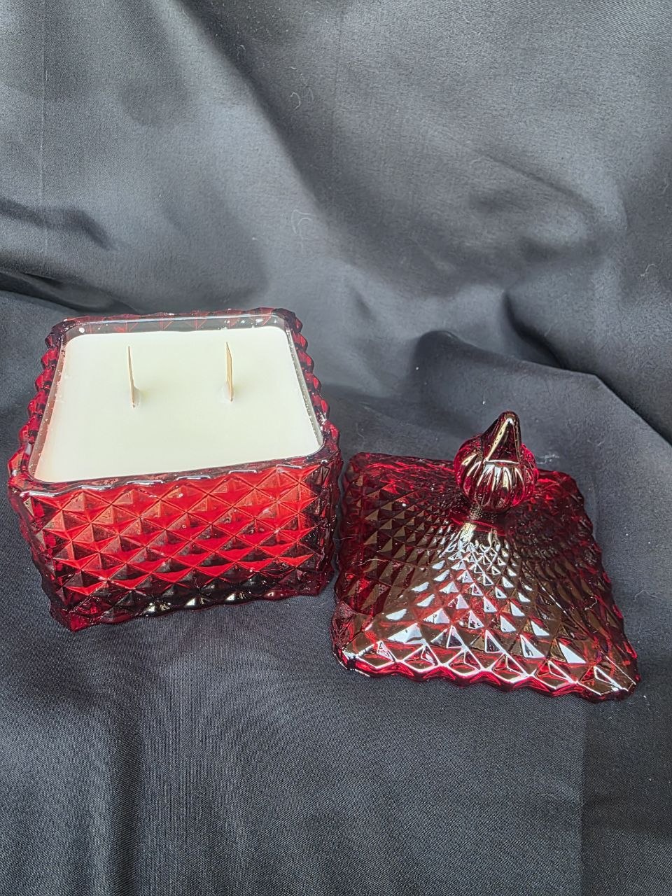 Luxury Red Diamond Glass Soy Candle