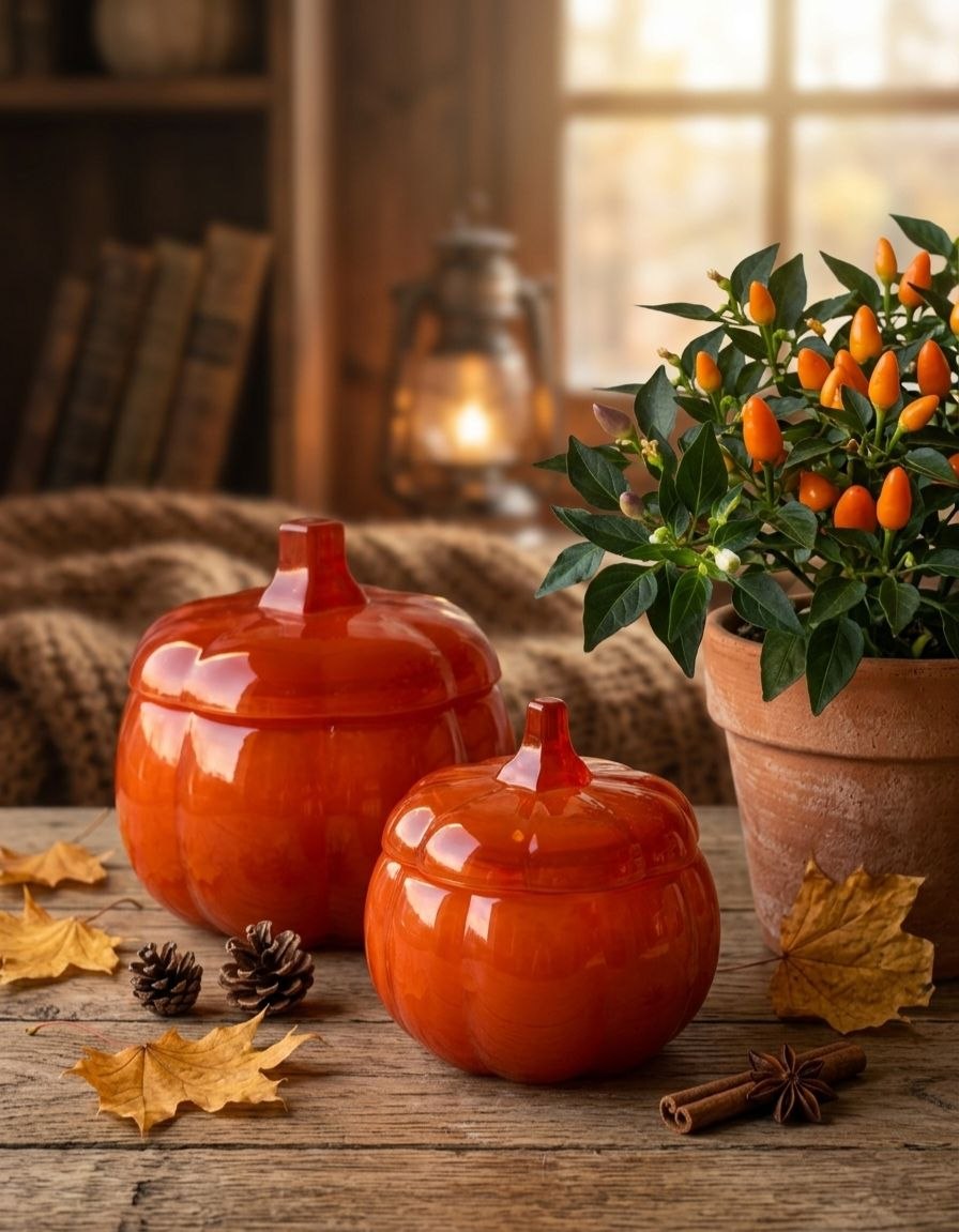 SET OF 2 || Pumpkin Soy Wax Candle Set