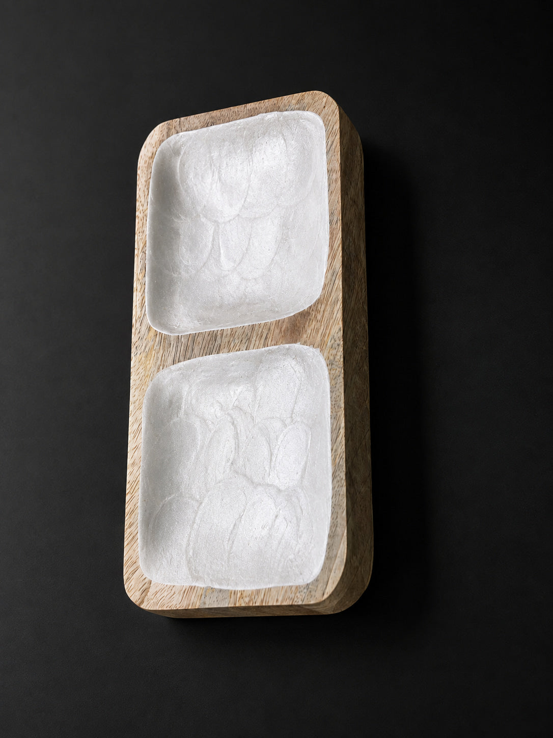 Handcrafted 2-Section Dipping Dish