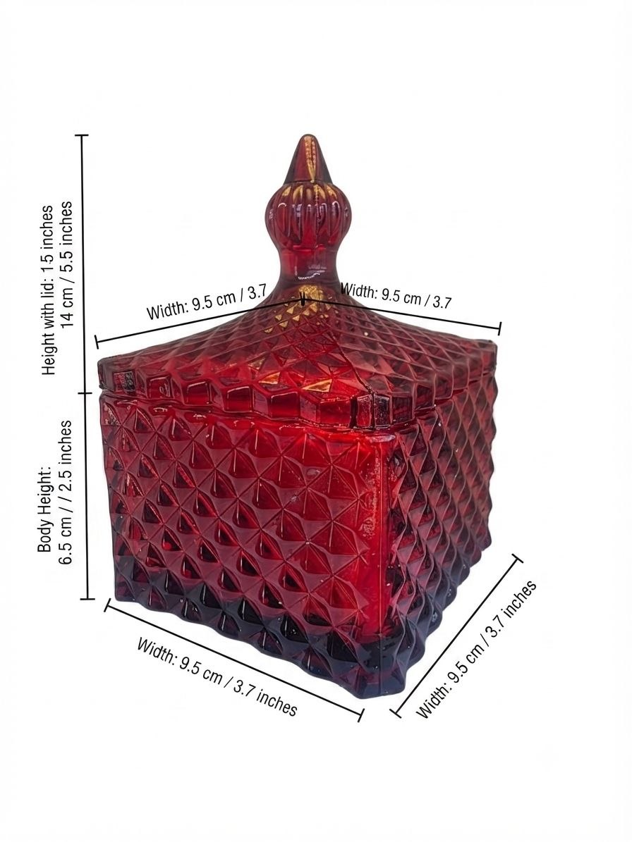 Luxury Red Diamond Glass Soy Candle
