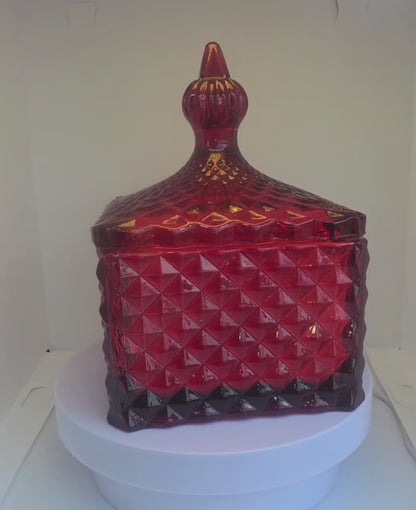 Luxury Red Diamond Glass Soy Candle